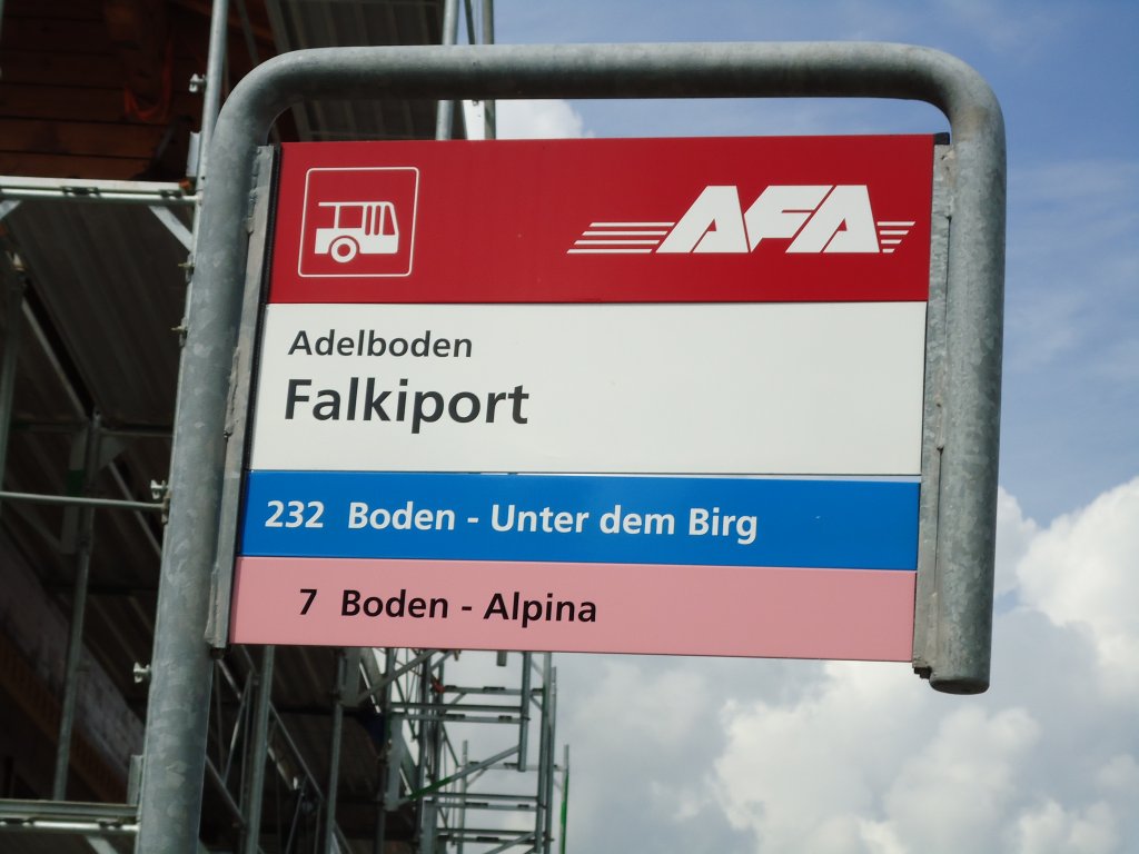 (127'961) - AFA-Haltestelle - Adelboden, Falkiport - am 11. Juli 2010