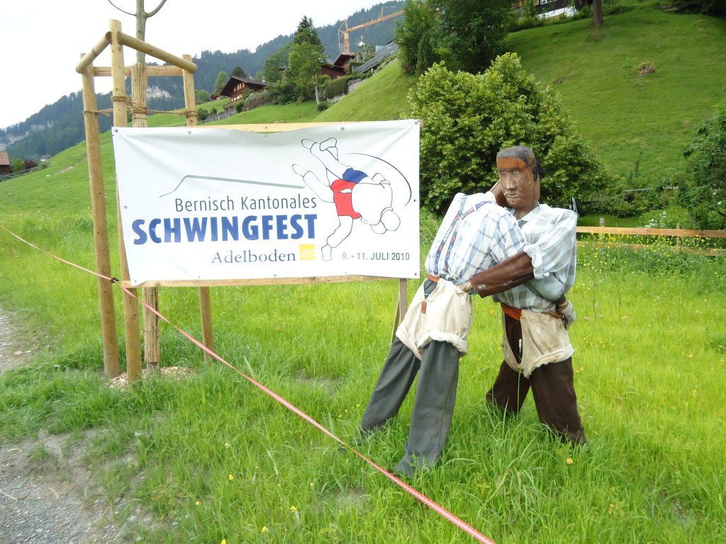 (127'966) - Einladung f�r das Bernisch Kantonale Schwingfest in Adelboden - gesehen am 11. Juli 2010 in der Oey/Adelboden