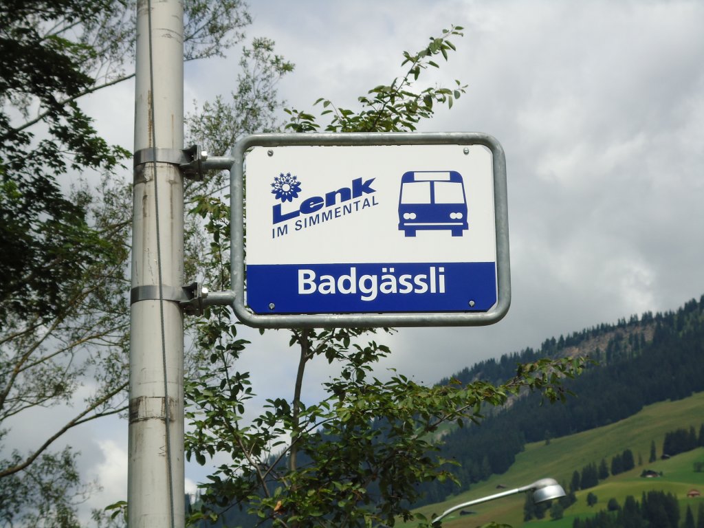 (128'050) - AFA-Haltestelle (LenkBus) - Lenk, Badg�ssli - am 25. Juli 2010