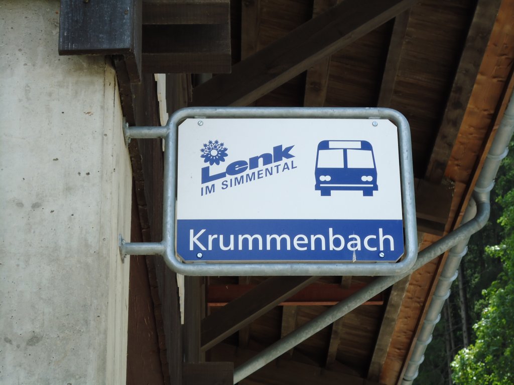 (128'051) - AFA-Haltestelle (LenkBus) - Lenk, Krummenbach - am 25. Juli 2010