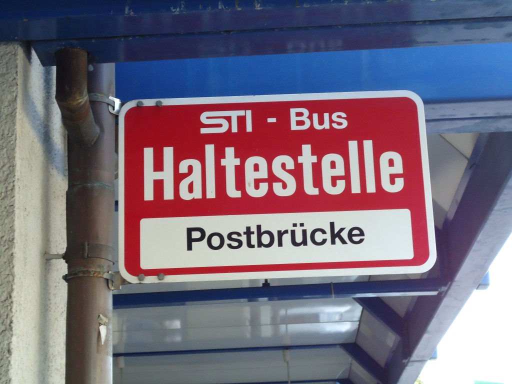 (128'128) - STI-Haltestelle - Thun, Postbr�cke - am 31. Juli 2010