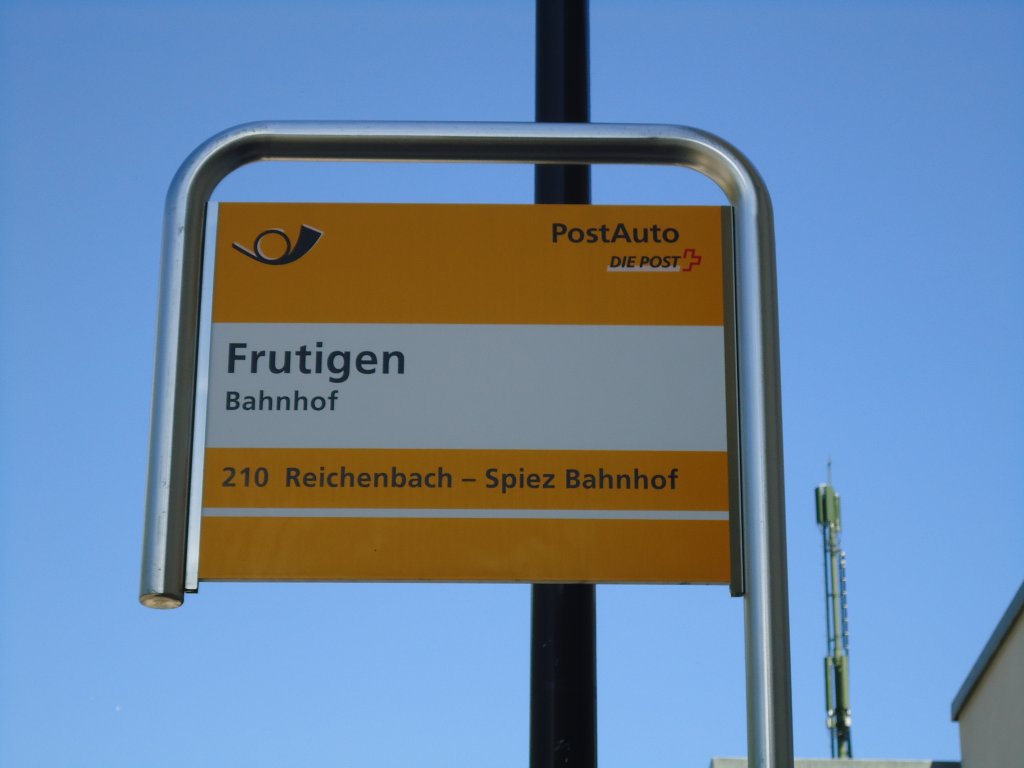 (128'166) - PostAuto-Haltestelle - Frutigen, Bahnhof - am 1. August 2010