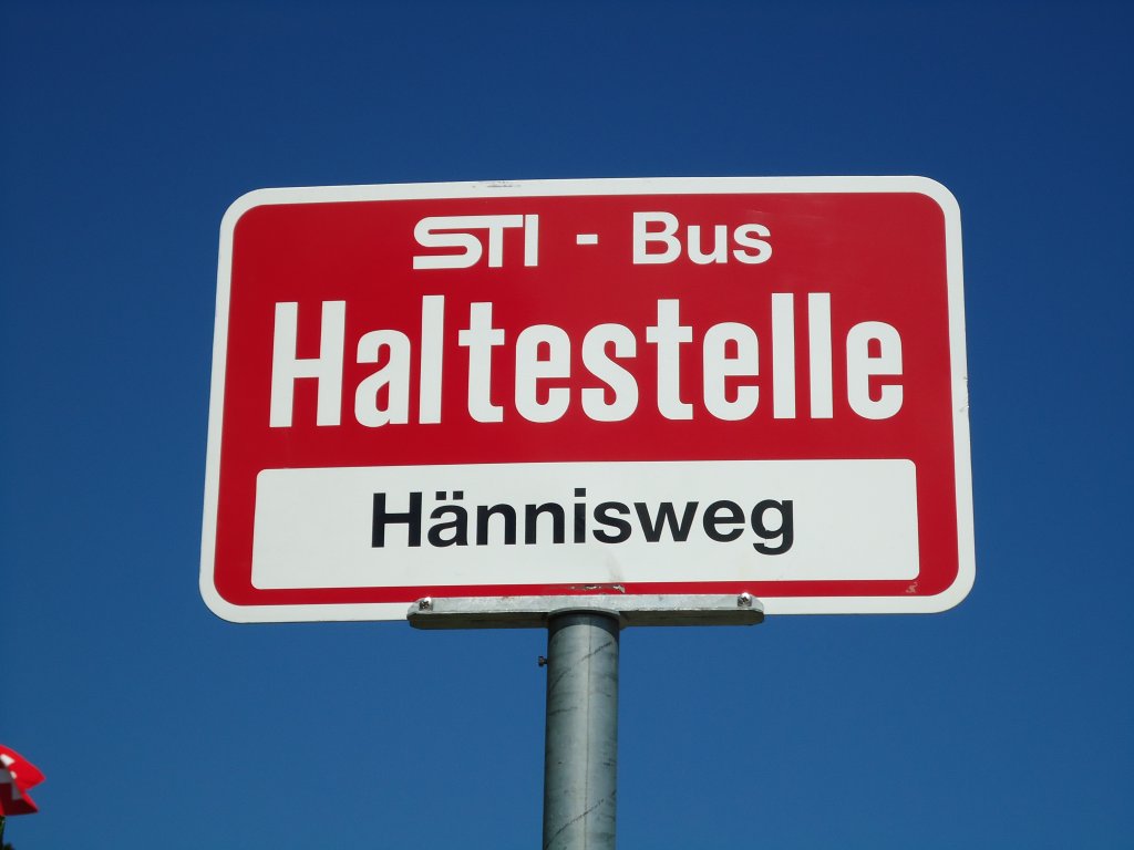 (128'182) - STI-Haltestelle - Thun, H�nnisweg - am 1. August 2010