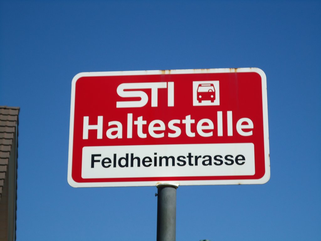 (128'196) - STI-Haltestelle - Thun, Feldheimstrasse - am 1. August 2010
