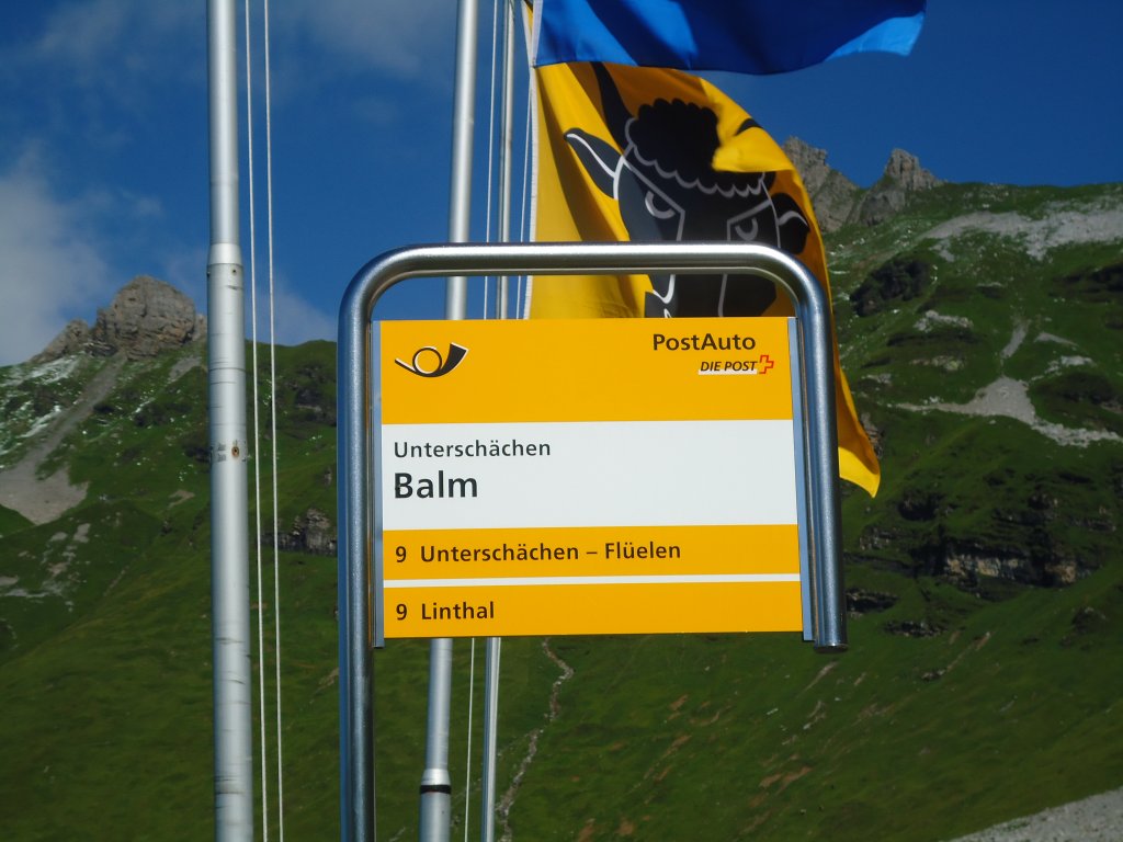 (128'251) - PostAuto-Haltestelle - Untersch�chen, Balm - am 7. August 2010