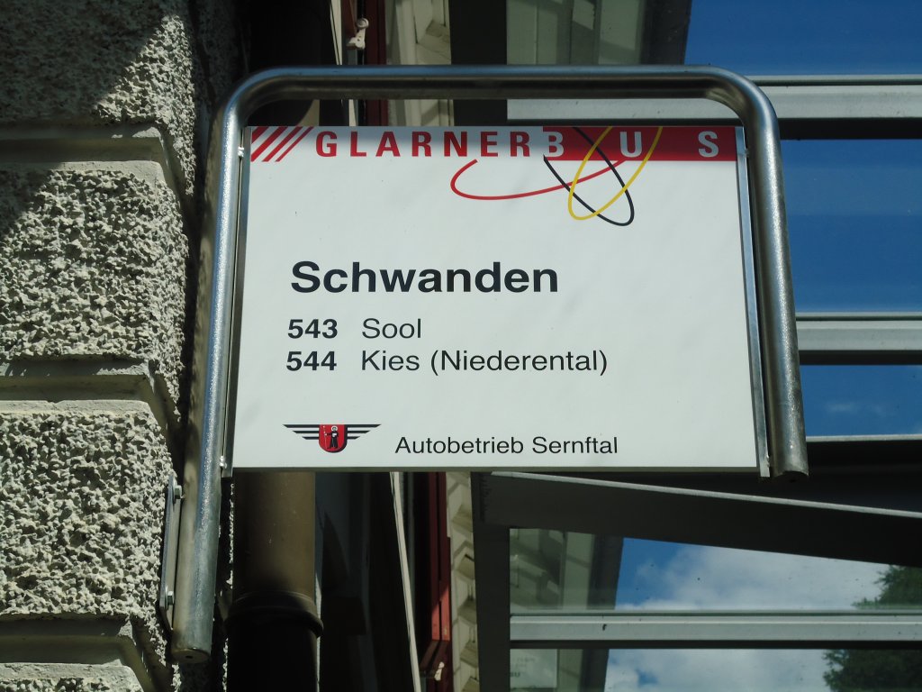 (128'255) - Glarnerbus-Haltestelle - Schwanden, Bahnhof - am 7. August 2010