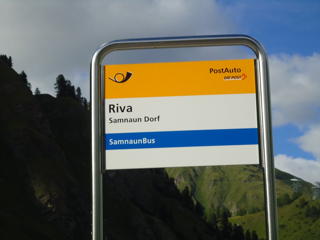 (128'295) - PostAuto-Haltestelle - Samnaun Dorf, Riva - am 7. August 2010