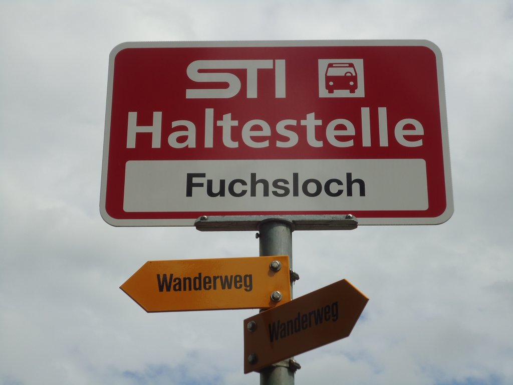 (128'766) - STI-Haltestelle - Schwendibach, Fuchsloch - am 15. August 2010