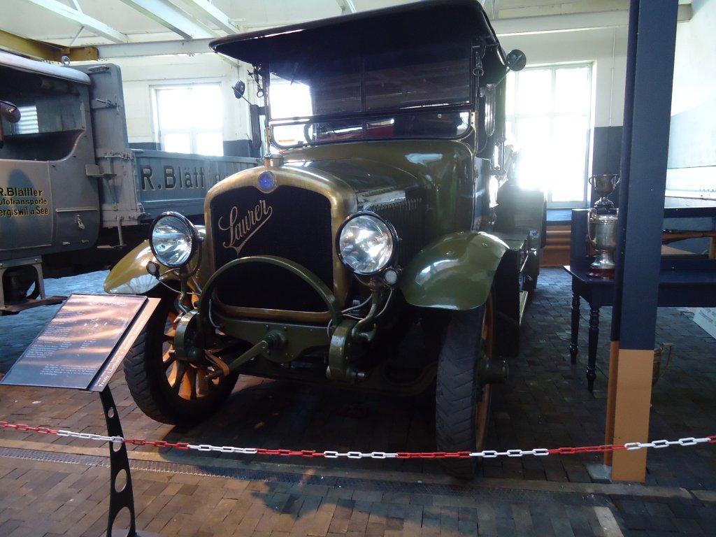 (128'805) - Im Saurer-Museum in Arbon: Saurer-Lastwagen am 21. August 2010