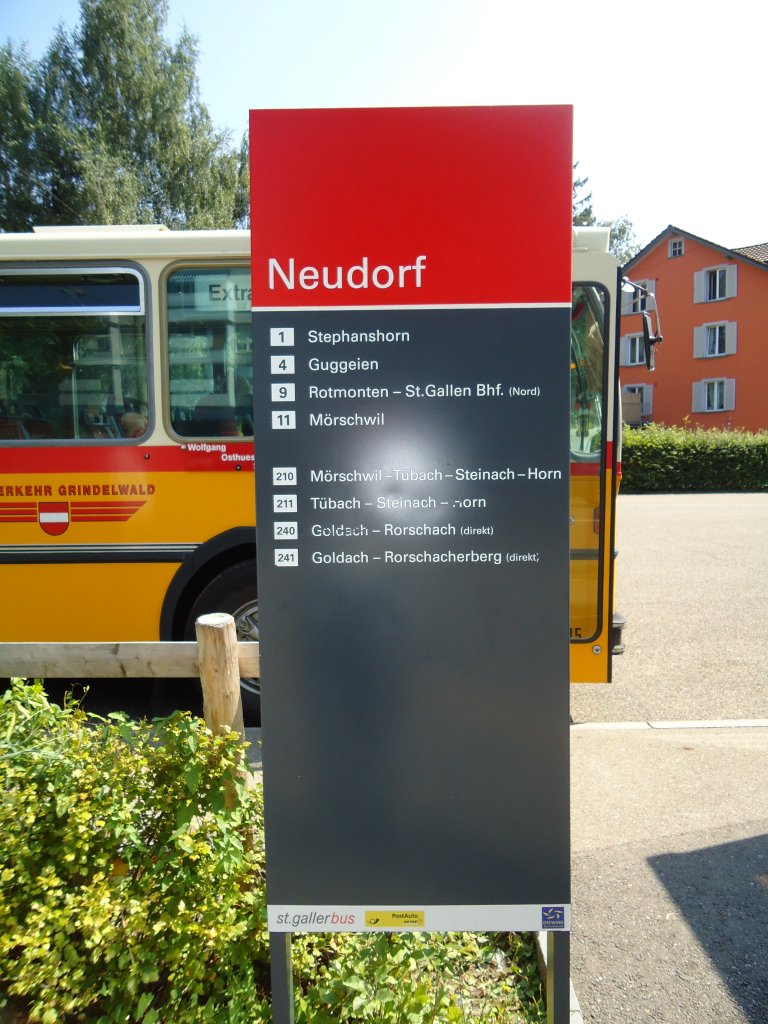 (128'858) - St. Gallerbus-Haltestelle - St. Gallen, Neudorf - am 21. August 2010
