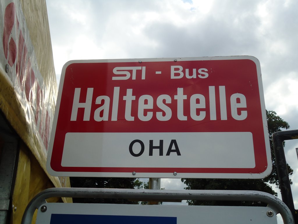(129'158) - STI-Haltestelle - Thun, OHA - am 28. August 2010