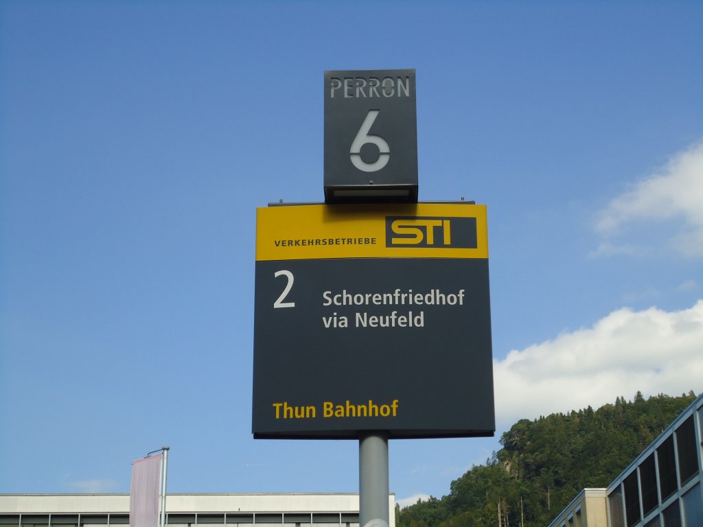 (129'295) - STI-Haltestelle - Thun, Bahnhof - am 4. September 2010