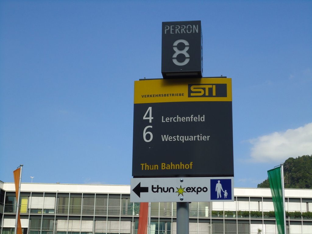 (129'297) - STI-Haltestelle - Thun, Bahnhof - am 4. September 2010
