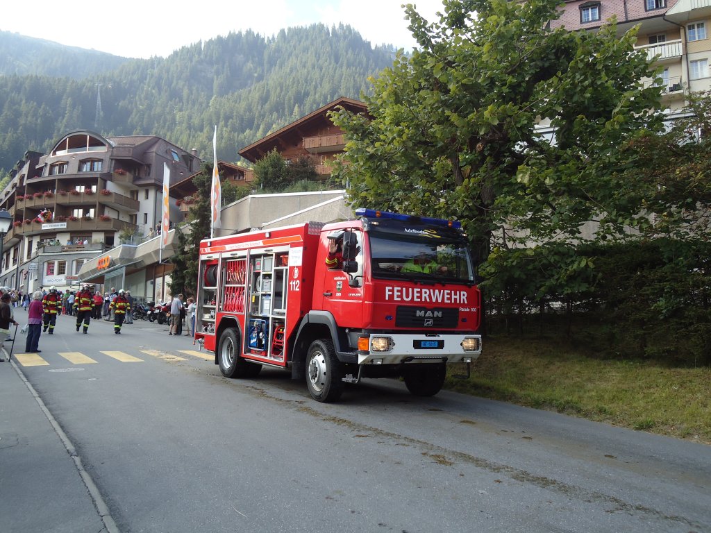 (129'482) - Feuerwehr, Adelboden - BE 5015 - Mercedes am 5. September 2010 in Adelboden, Landstrasse