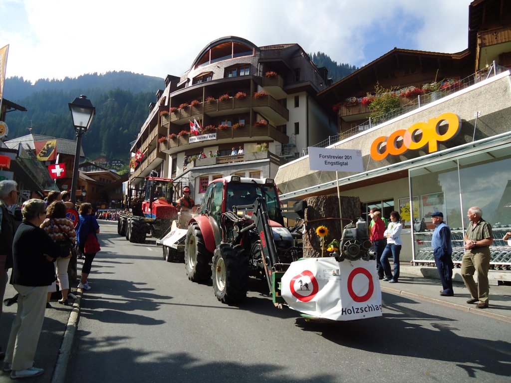 (129'491) - Baumaschine am 5. September 2010 in Adelboden, Landstrasse