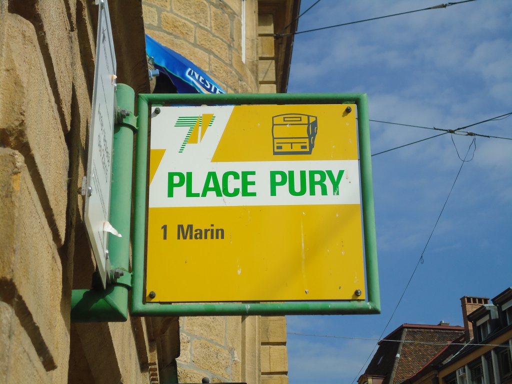 (129'530) - TN-Haltestelle - Neuch�tel, Place Pury - am 6. September 2010