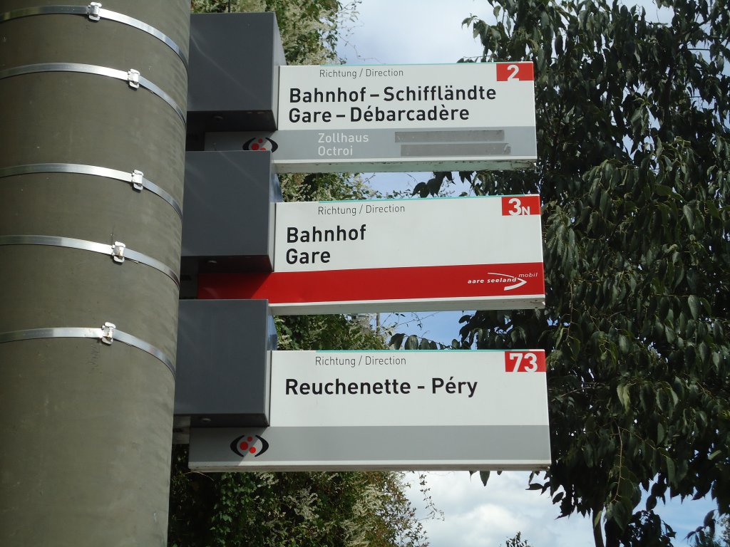 (129'634) - VB-Haltestelle - Biel, Zollhaus - am 12. September 2010