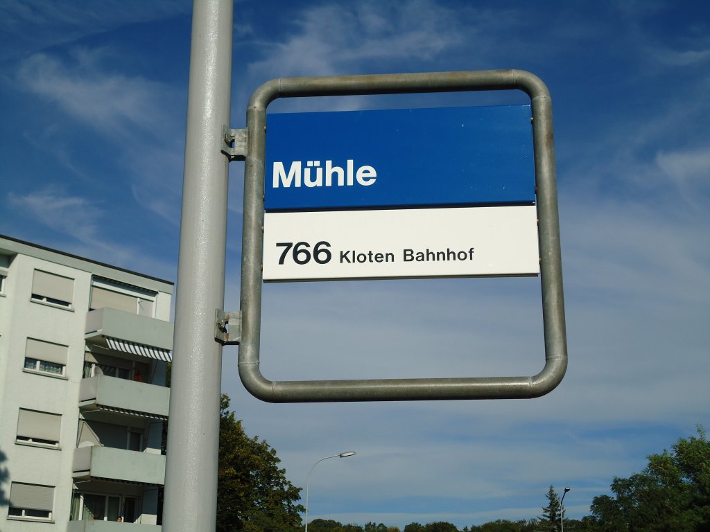 (129'682) - VBG-Haltestelle - Kloten, M�hle - am 12. September 2010