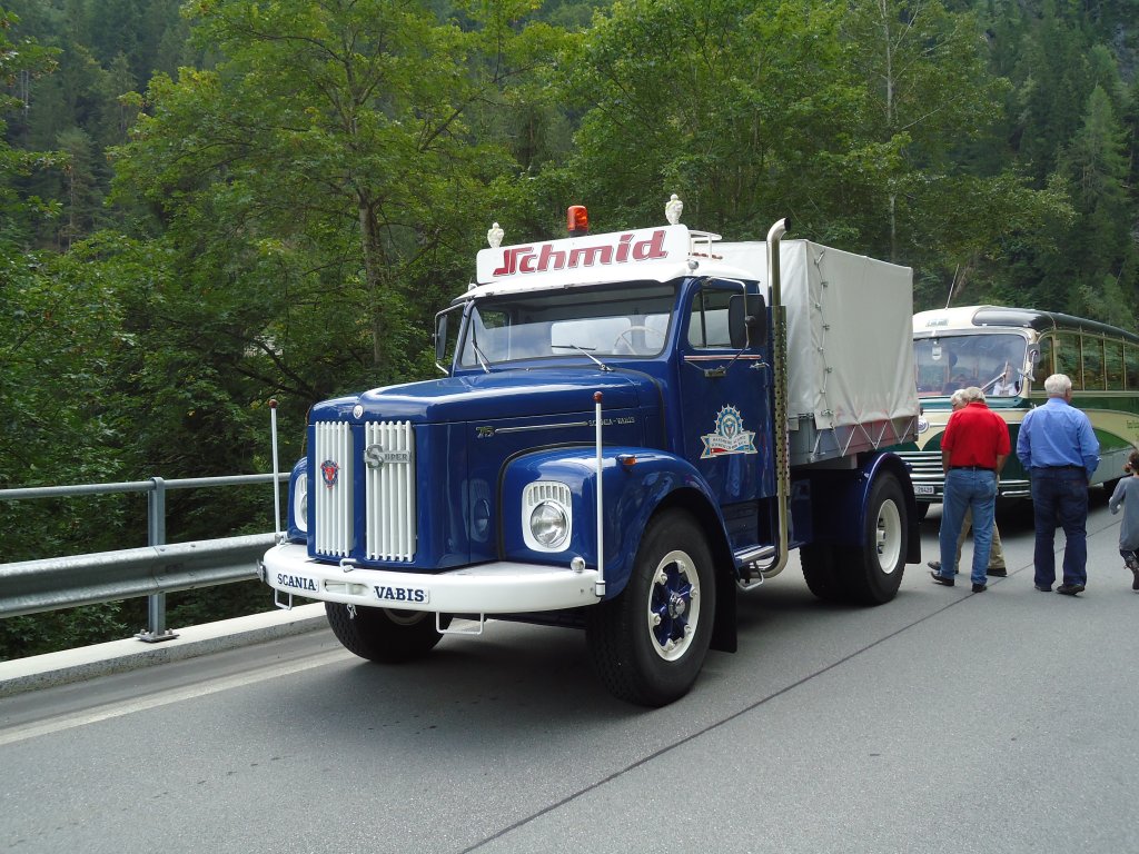 (129'868) - Schmid, B�ch - SZ 41'442 - Scania am 18. September 2010 bei Valendas