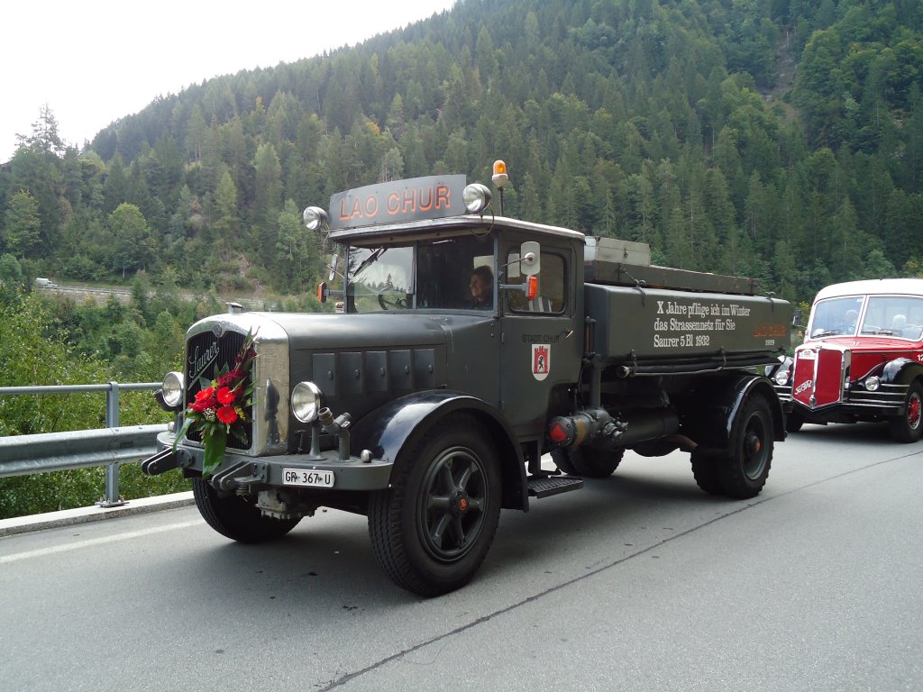 (129'876) - Lao, Chur - GR 367 U - Saurer am 18. September 2010 bei Valendas