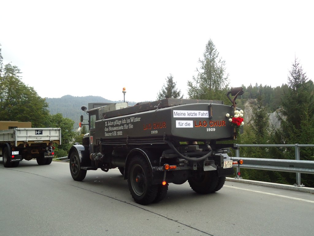 (129'878) - Lao, Chur - GR 367 U - Saurer am 18. September 2010 bei Valendas