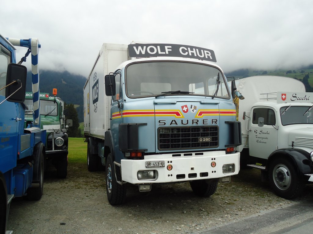 (129'984) - Wolf, Chur - GR 453 U - Saurer am 18. September 2010 in Breil, Milit�ranlage