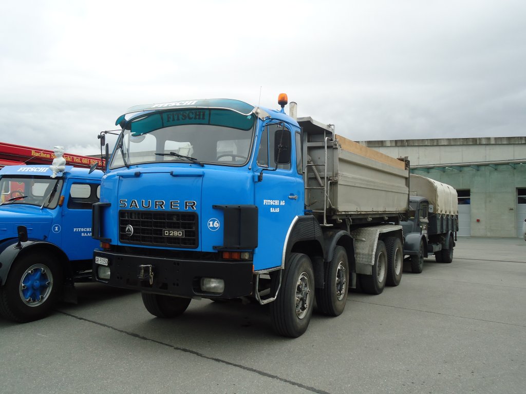 (129'987) - Fitschi, Saas - Nr. 16/GR 51'150 - Saurer am 18. September 2010 in Breil, Milit�ranlage