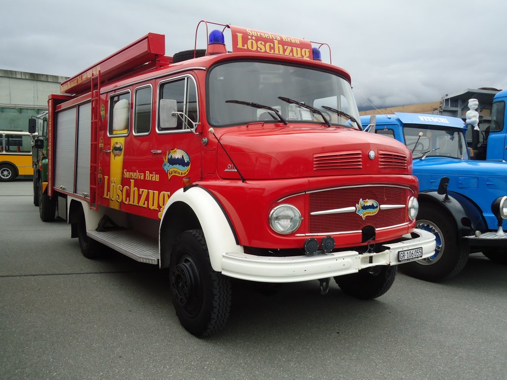 (129'991) - Surselva Br�u - GR 106'055 - Mercedes am 18. September 2010 in Breil, Milit�ranlage