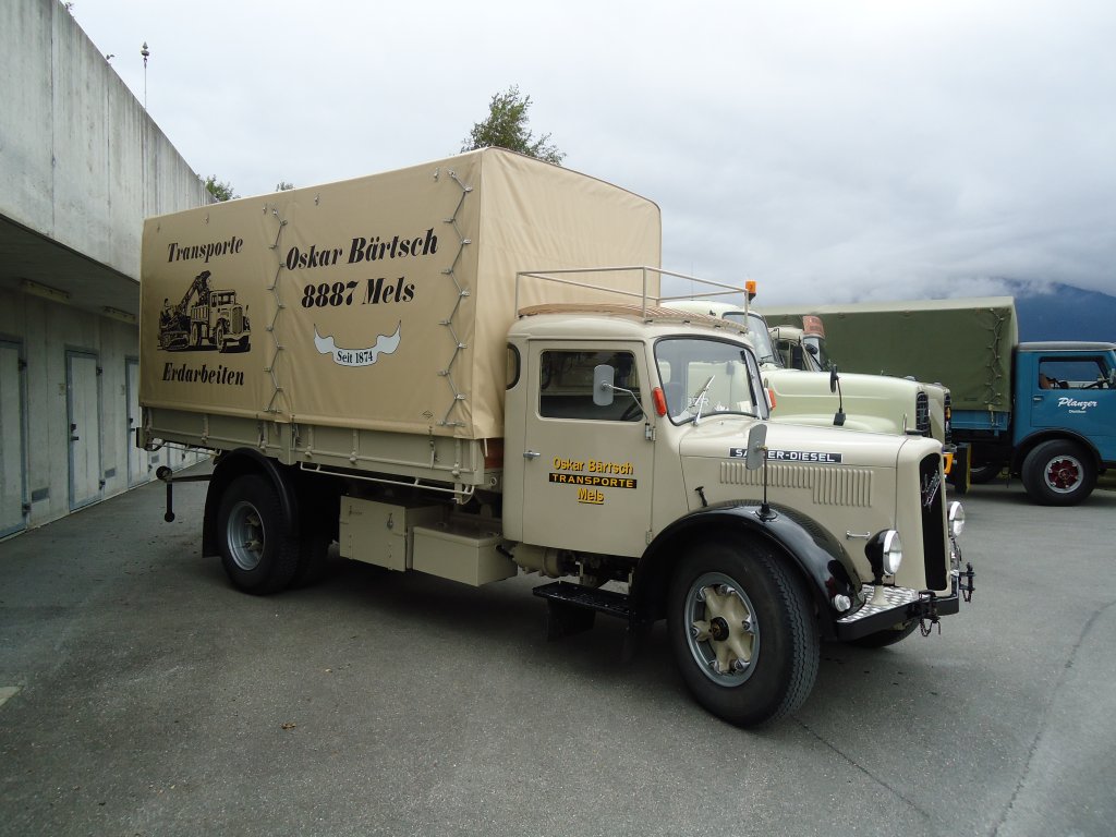 (130'010) - B�rtsch, Mels - SG 11'469 - Saurer am 18. September 2010 in Breil, Milit�ranlage