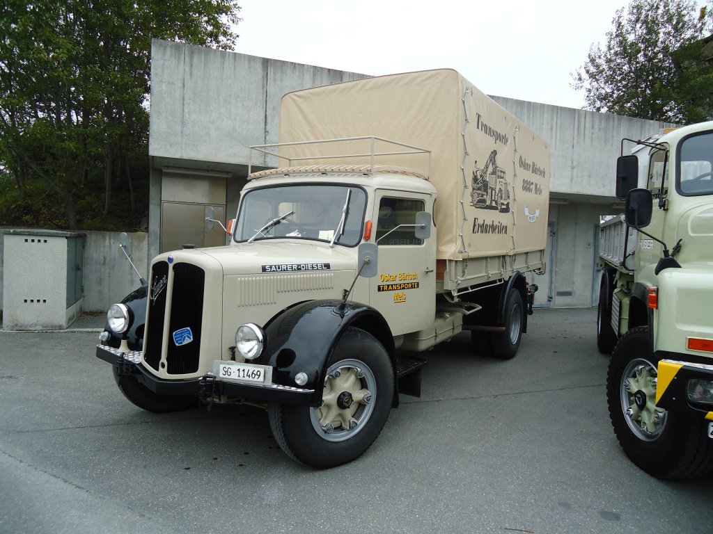 (130'011) - B�rtsch, Mels - SG 11'469 - Saurer am 18. September 2010 in Breil, Milit�ranlage