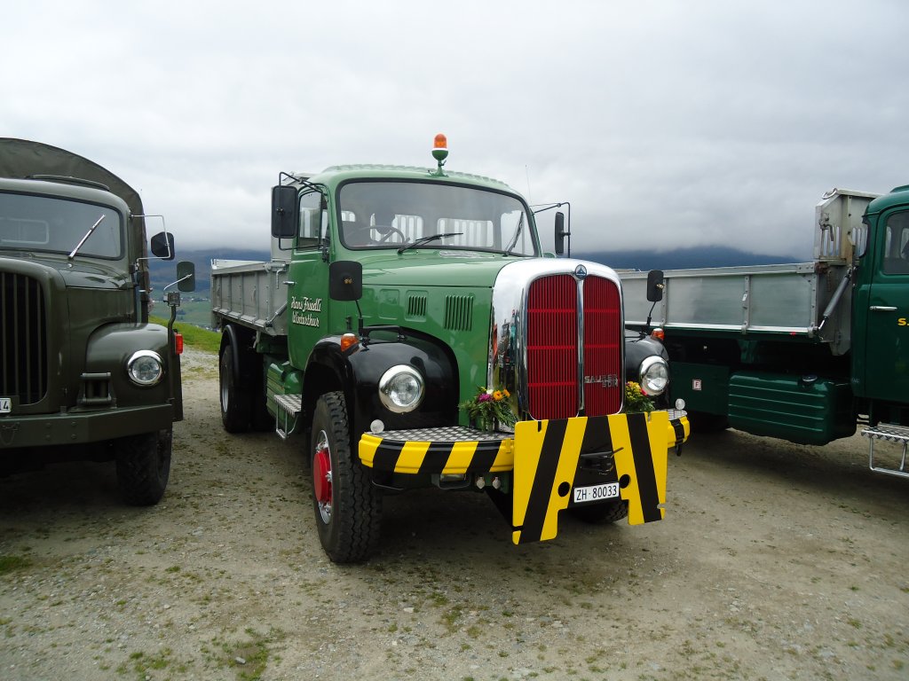 (130'017) - Friedli, Winterthur - ZH 80'033 - Saurer am 18. September 2010 in Breil, Milit�ranlage