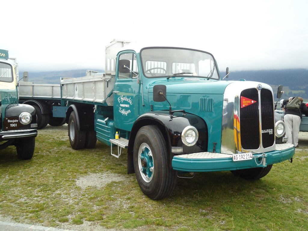 (130'029) - Bertschi, Zofingen - AG 192'214 - Saurer am 18. September 2010 in Breil, Milit�ranlage