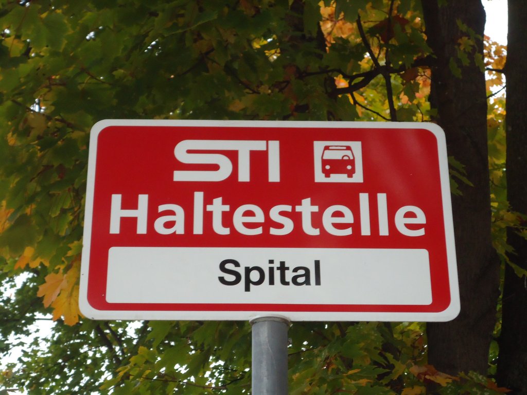 (130'299) - STI-Haltestelle - Thun, Spital - am 10. Oktober 2010