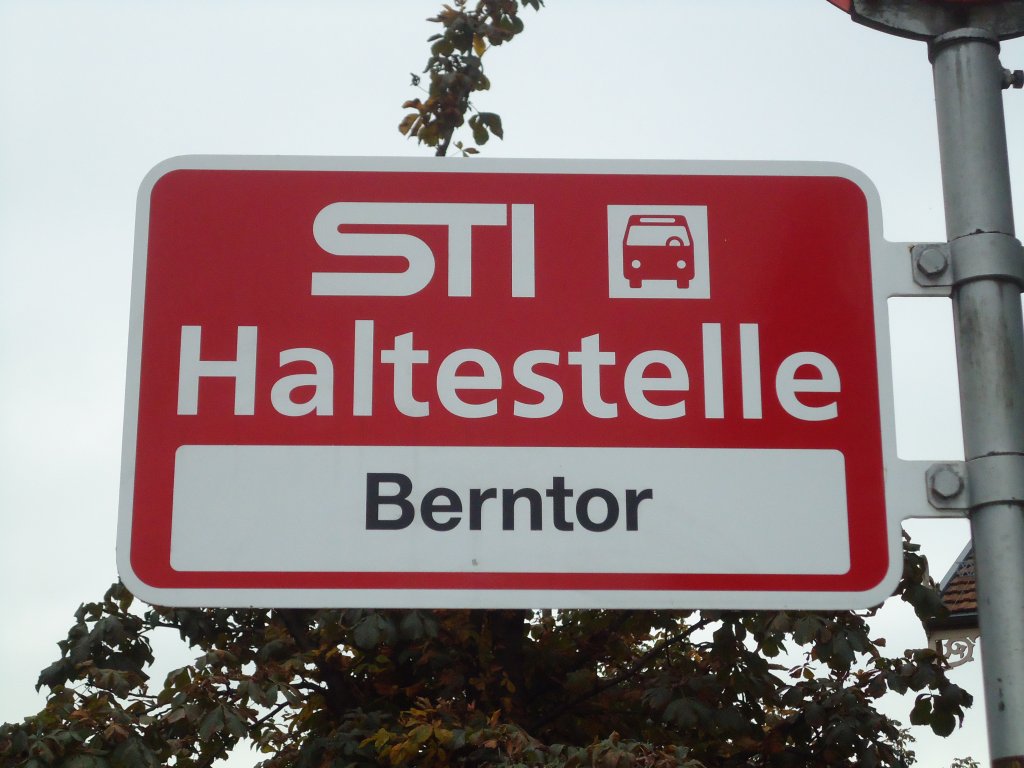 (130'300) - STI-Haltestelle - Thun, Berntor - am 10. Oktober 2010