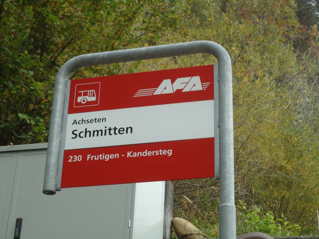 (130'320) - AFA-Haltestelle - Achseten, Schmitten - am 11. Oktober 2010