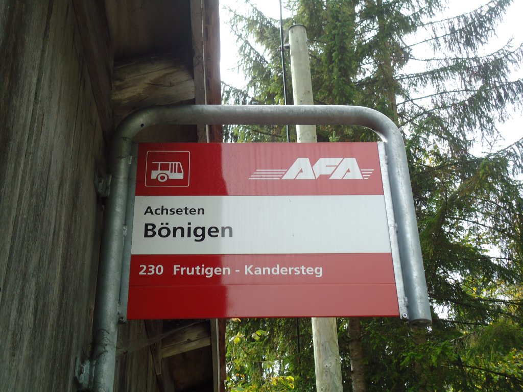 (130'335) - AFA-Haltestelle - Achseten, B�nigen - am 11. Oktober 2010