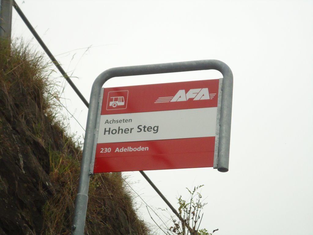 (130'353) - AFA-Haltestelle - Achseten, Hoher Steg - am 11. Oktober 2010