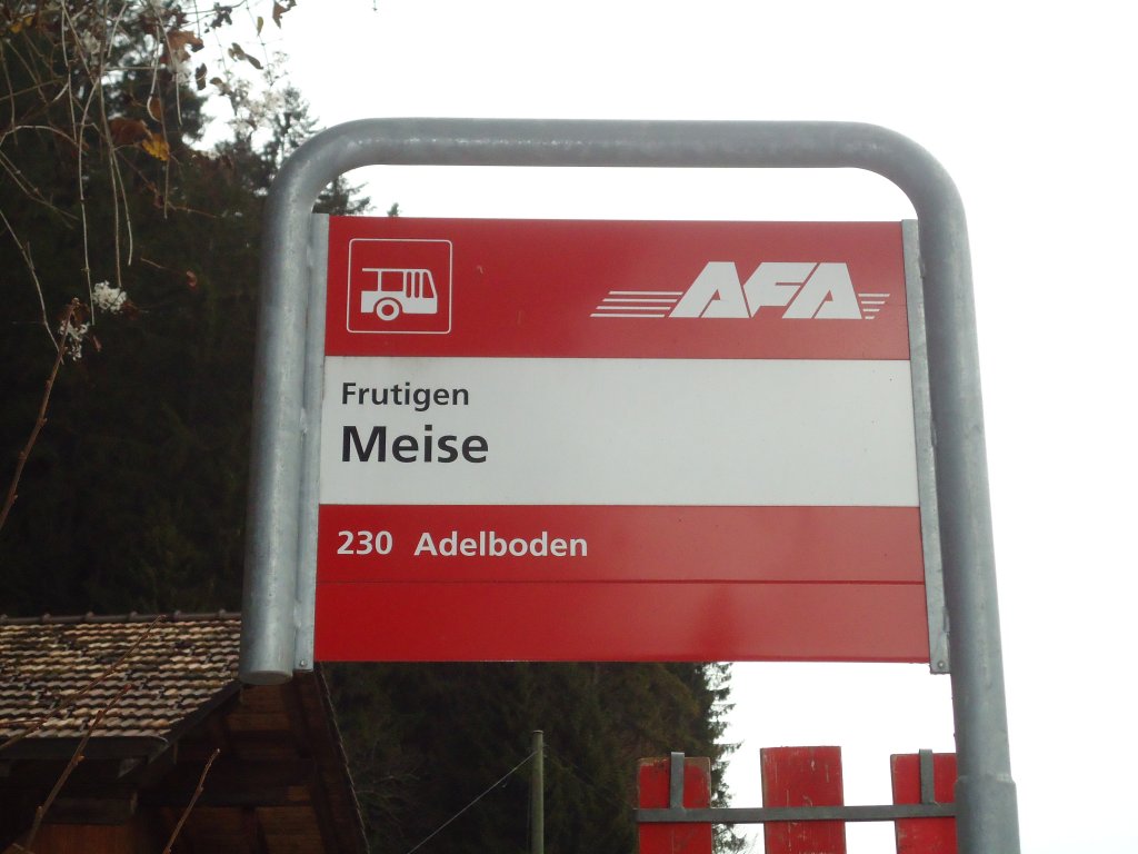 (130'973) - AFA-Haltestelle - Frutigen, Meise - am 15. November 2010