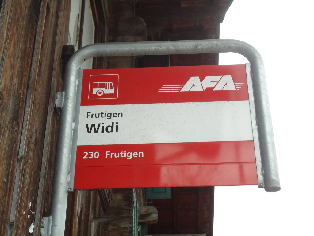 (130'991) - AFA-Haltestelle - Frutigen, Widi - am 15. November 2010