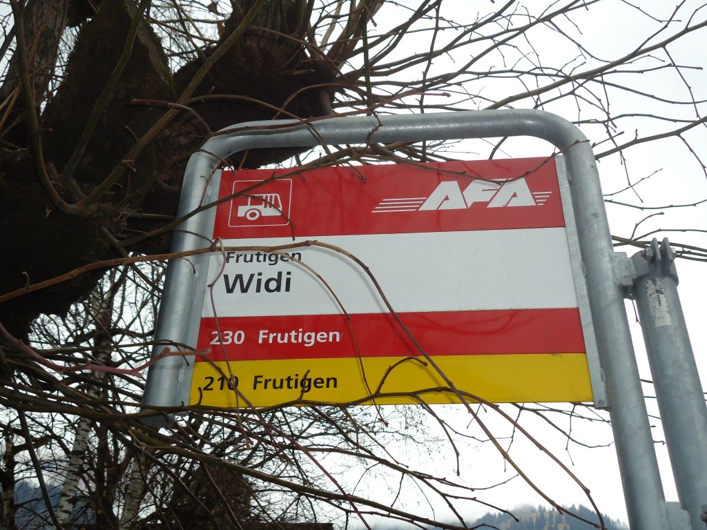 (130'993) - AFA-Haltestelle - Frutigen, Widi - am 15. November 2010