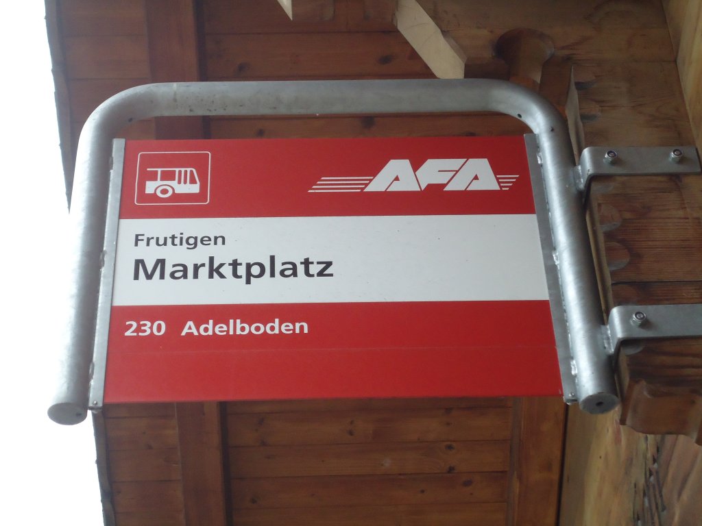 (130'998) - AFA-Haltestelle - Frutigen, Marktplatz - am 15. November 2010