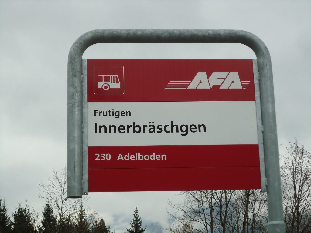 (131'002) - AFA-Haltestelle - Frutigen, Innerbr�schgen - am 15. November 2010