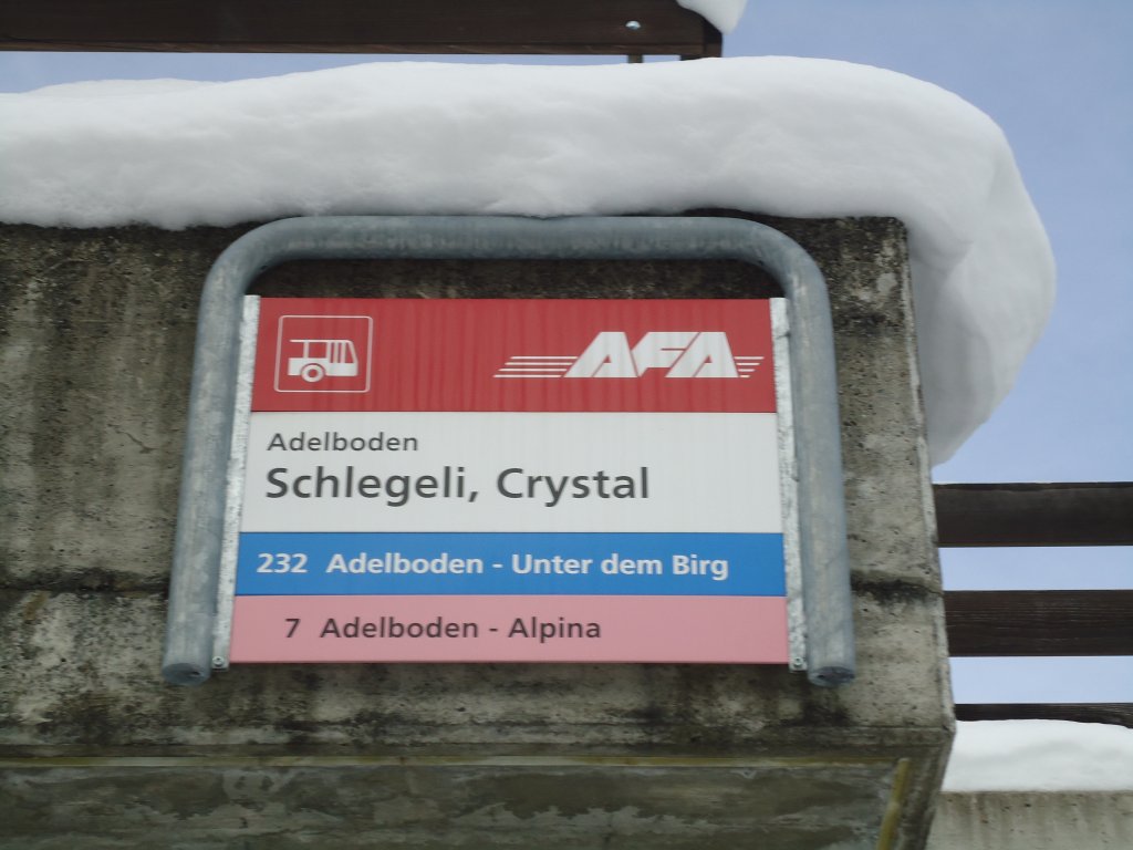 (131'122) - AFA-Haltestelle - Adelboden, Schlegeli, Crystal - am 28. November 2010