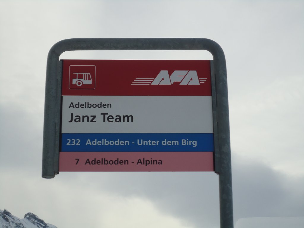 (131'127) - AFA-Haltestelle - Adelboden, Janz Team - am 28. November 2010