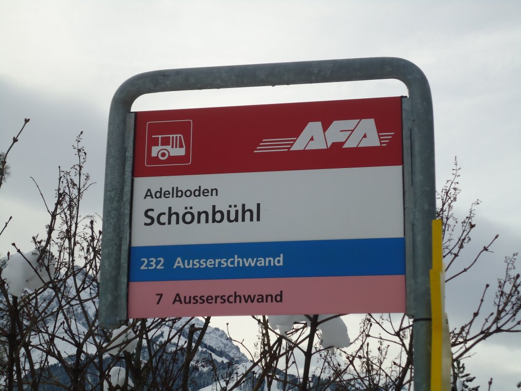 (131'129) - AFA-Haltestelle - Adelboden, Sch�nb�hl - am 28. November 2010