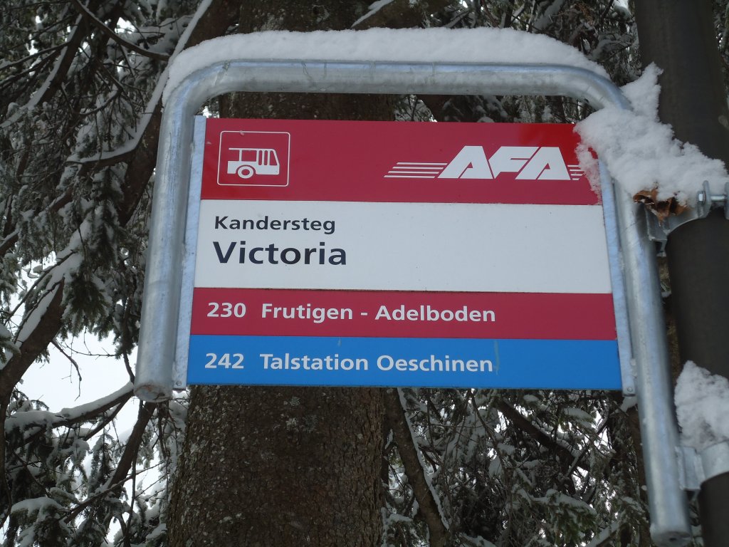 (131'692) - AFA-Haltestelle - Kandersteg, Victoria - am 26. Dezember 2010