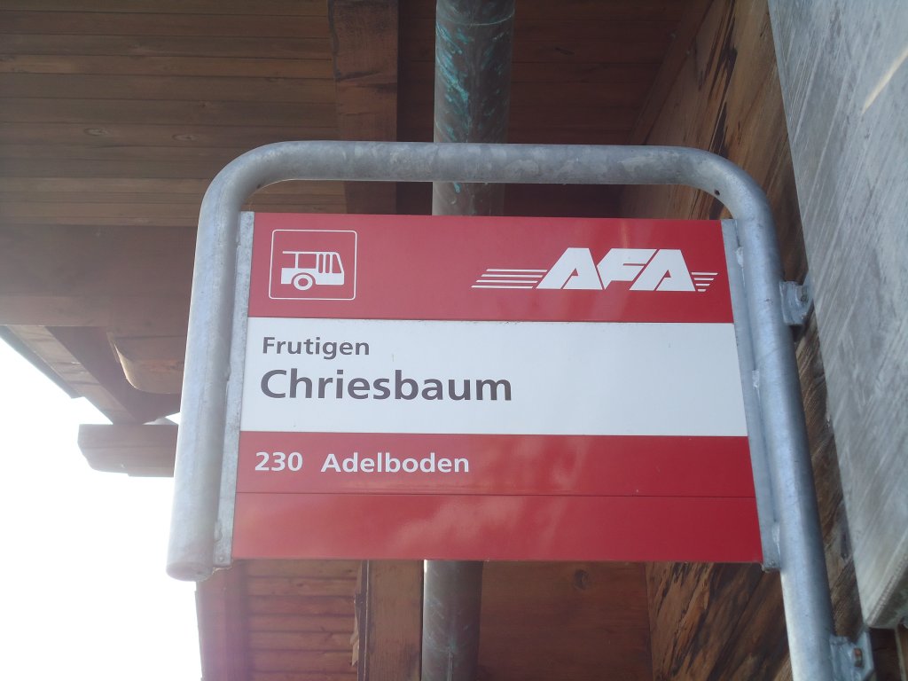 (131'695) - AFA-Haltestelle - Frutigen, Chriesbaum - am 26. Dezember 2010