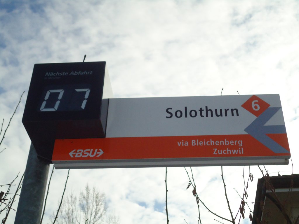 (132'435) - BSU-Haltestelle - Biberist, Bahnhof - am 24. Januar 2011
