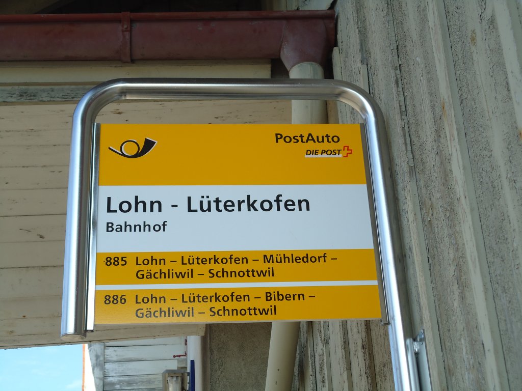 (132'440) - PostAuto-Haltestelle - Lohn-L�terkofen, Bahnhof - am 24. Januar 2011