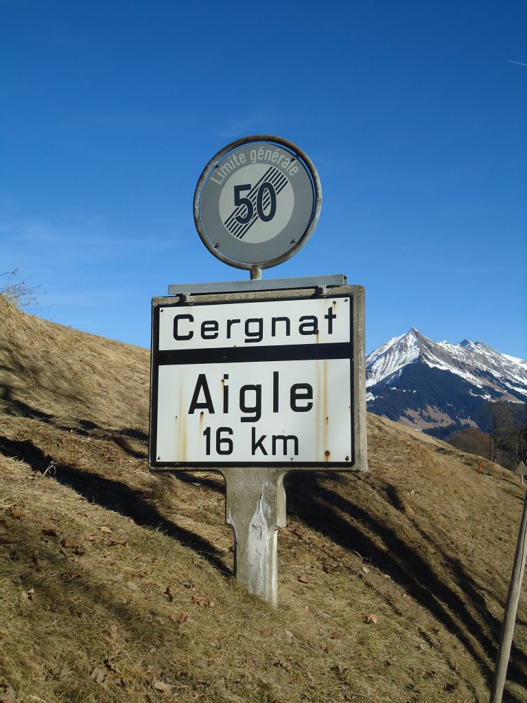 (132'486) - Ortsende von Leysin mit Ende der Geschwindigkeitsbegrenzung am 6. Februar 2011